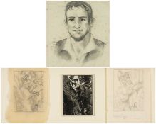 ‡ CHARLES FREDERICK TUNNICLIFFE OBE RA (English, worked Wales 1901-1979) etching - two young boys