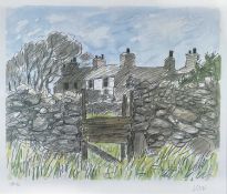 ‡ SIR KYFFIN WILLIAMS RA limited edition (artist's proof 12/25) colour lithograph - farmstead with