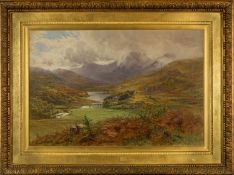 JAMES WHAITE (British 1881-1916) watercolour - entitled verso 'Snowdon from Capel Curig', signed and