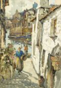 ‡ WILL EVANS RCA (Welsh 1888-1957) watercolour - entitled verso 'Polperro', signed, 53 x 36cms