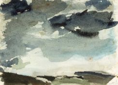 ‡ PETER PRENDERGAST (Welsh 1946-2007) watercolour - entitled verso, 'Study of Clouds, Bethesda',