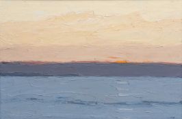 ‡ SIR KYFFIN WILLIAMS RA (Welsh 1918-2006) oil on canvas - entitled verso, 'Sun Behind Cloud Bank'