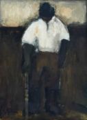 ‡ WILL ROBERTS oil on canvas - entitled verso 'Farmer - Summer Night', signed and dated verso