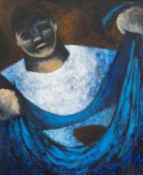 ‡ JAMES DONOVAN (Welsh b.1974) oil on canvas - large figure, signed with initials and dated '97