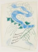 ‡ CERI RICHARDS CBE (Welsh 1903-1971) original crayon drawing - entitled verso 'Vaucluse', 27 x