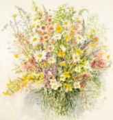 ‡ ANDREW DOUGLAS FORBES (Welsh Contemporary) watercolour - full spray of wildflowers, signed and