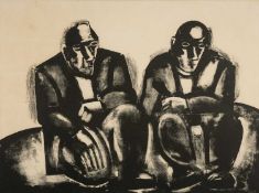 ‡ JOSEF HERMAN OBE RA (Polish, lived Wales 1911-2000) lithograph on wove - entitled 'Two Miners',