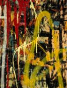 NEALE HOWELLS (Welsh b.1965) mixed media on panel - entitled verso 'Sleazy', signed and dated