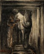 ‡ VALERIE GANZ (Welsh 1936 - 2015) oil on canvas - entitled verso 'Ben Waits Patiently', signed,