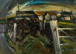 ‡ ROBERT DAWSON (British, worked Wales 1926-1997) oil on board - entitled verso 'Spring Sunshine',