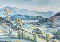 ‡ MERYL WATTS (British, lived / worked Wales 1910-1992) watercolour - entitled 'The Cob,