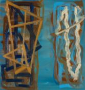 ‡ MAURICE COCKRILL (British, worked Wales 1936-2013) oil - entitled verso 'Divided' on Kooywood