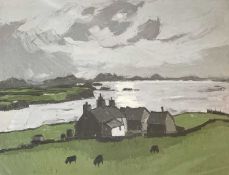 ‡ SIR KYFFIN WILLIAMS RA (Welsh 1918-2006) limited edition (85/150) lithograph - Penrhyn Du Farm,