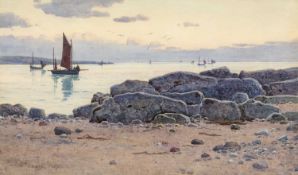 ‡ JOHN McDOUGAL (English, worked Wales 1851-1945) watercolour - entitled 'The Start of the Day',