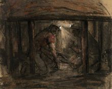 ‡ VALERIE GANZ (Welsh 1936-2015) mixed media on paper - entitled verso 'We've Got Company',