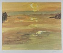 ‡ SIR KYFFIN WILLIAMS RA limited edition (5/250) colour print - sunset, signed with initials, 40 x