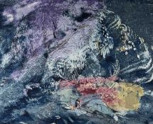 JOHN PIPER screenprint on fabric - from 'The Glyder' series, 45 x 55cms Provenance: private