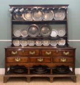 CARMARTHENSHIRE OAK WELSH DRESSER WITH PEWTER early 18th Century, Towy Valley, Carmarthenshire, c.