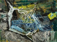 ‡ RAY HOWARD-JONES (Welsh 1903-1996) gouache - entitled verso 'Pool with the White Weed' on