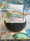 ‡ IWAN BALA (Welsh b.1956) mixed media - inscribed 'Pair Ein Dadeni / Cauldron of Our Re-birth'