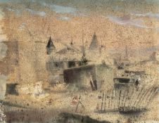 ‡ WILLIAM SELWYN (Welsh b.1933) watercolour - entitled verso, 'A Winter Morning, Caernarfon',