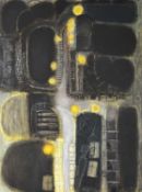 ‡ ERNEST ZOBOLE (Welsh 1927-1999) oil on canvas laid to board - entitled verso, 'The Valley No.3' on