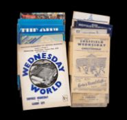 THE FOOTBALL CLUB HOUSE: SHEFFIELD WEDNESDAY PROGRAMMES FROM SEASONS 1949 - 2009, the earliest