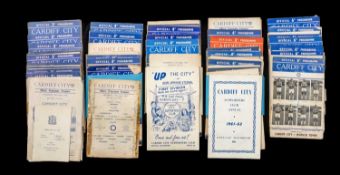 THE FOOTBALL CLUB HOUSE: CARDIFF CITY HOME PROGRAMMES OF SEASONS 1960 - 1965, the earliest Cardiff