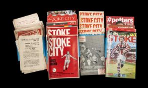 THE FOOTBALL CLUB HOUSE: STOKE CITY PROGRAMMES OF SEASONS 1945 - 2013, programmes of note include