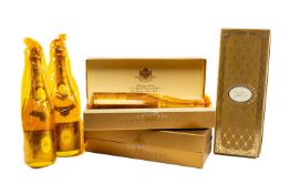 WINE & SPIRITS CLUB HOUSE: LOUIS ROEDERER CRISTAL CHAMPAGNE, 2 x 1990, 1 x 1989, boxed (3)