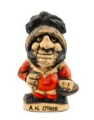 THE RUGBY UNION CLUB HOUSE: JOHN HUGHES CARICATURE GROGG OF 'A.N.OTHER', standing on signed and
