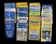 THE FOOTBALL CLUB HOUSE: EVERTON PROGRAMMES OF SEASONS 1951 - 1993, programmes of note include