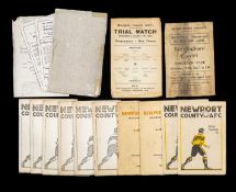 THE FOOTBALL CLUB HOUSE: TWO NEWPORT COUNTY AFC PROGRAMMES, Newport County vs. Southampton dated