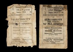 THE FOOTBALL CLUB HOUSE: TWO NEWPORT COUNTY AFC PROGRAMMES FROM SEASON 1945 - 1946, Newport County