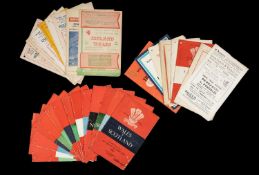THE RUGBY UNION CLUB HOUSE: WELSH RUGBY UNION PROGRAMMES OF SEASONS 1951 - 1960, programmes of