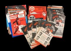 THE FOOTBALL CLUB HOUSE: MANCHESTER UNITED PROGRAMMES OF SEASONS 1952 - 2014, the earliest