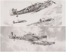 ‡ MILITARY / AVIATION CLUB HOUSE: ROBERT TAYLOR (British b.1946) limited edition (166/250) and (
