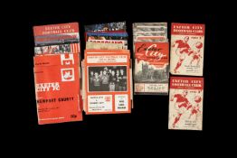 THE FOOTBALL CLUB HOUSE: EXETER CITY PROGRAMMES OF SEASONS 1952 - 2016, programmes of note include