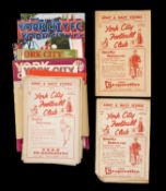 THE FOOTBALL CLUB HOUSE: YORK CITY PROGRAMMES OF SEASONS 1957-2001, programmes of note include