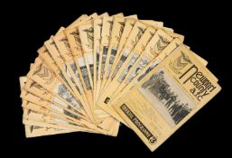 THE FOOTBALL CLUB HOUSE: NEWPORT COUNTY AFC PROGRAMMES FROM SEASON 1954 - 1955, marked vol V no. 1-