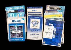 THE FOOTBALL CLUB HOUSE: BURY PROGRAMMES OF SEASONS 1953 - 1969, programmes of note include Bury vs.