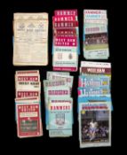 THE FOOTBALL CLUB HOUSE: WEST HAM UNITED PROGRAMMES OF SEASONS 1950 - 2013, programmes of note
