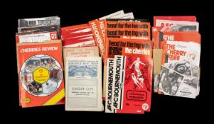 THE FOOTBALL CLUB HOUSE: AFC BOURNEMOUTH PROGRAMMES OF SEASONS 1935 - 2002, programmes of note
