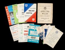 THE FOOTBALL CLUB HOUSE: SCHOOLBOY INTERNATIONAL MATCH PROGRAMMES, to include England vs. Wales
