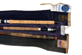 THE FISHING CLUB HOUSE: HARDY 'FIBALITE' TWO-PIECE FIBREGLASS 8.5FT SPINNING ROD, in branded blue