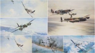 MILITARY / AVIATION CLUB HOUSE: Robert Taylor (b. 1946), 6 colour prints - 'Johnnie Johnson