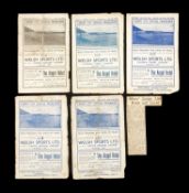 THE FOOTBALL CLUB HOUSE: FIVE CARDIFF CITY PROGRAMMES FROM 1941 SEASON, including Cardiff City vs.