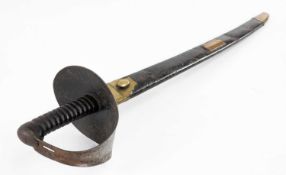 THE MILITARY / AVIATION CLUB HOUSE: VICTORIAN P1845 NAVAL CUTLASS, replaced steel blade stamped '