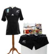 THE RUGBY UNION CLUB HOUSE: RARE MATCH-WORN RITCHIE McCAW NEW ZEALAND INTERNATIONAL WORLD CUP JERSEY