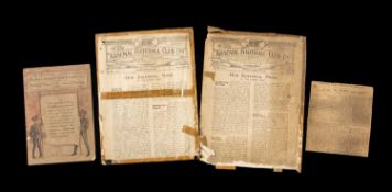 THE FOOTBALL CLUB HOUSE: THREE ARSENAL PROGRAMMES; Woolwich Arsenal vs. Leicester Fosse dated